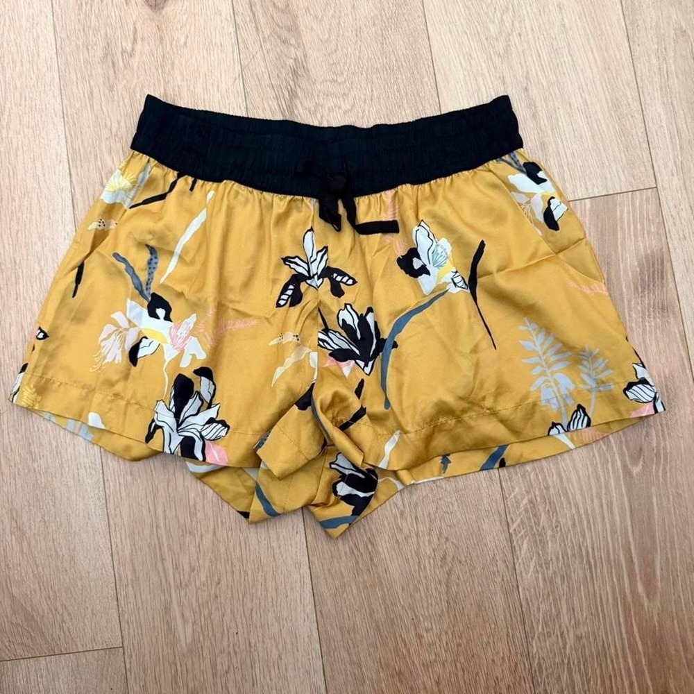 PALINDROME Mustard Floral Indie Sleaze Shorts